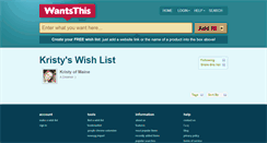 Desktop Screenshot of kristy.wantsthis.com