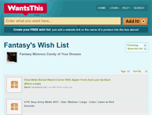 Tablet Screenshot of fantasy-mistress-candy.wantsthis.com
