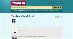 Desktop Screenshot of cynthia.wantsthis.com