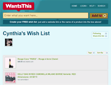 Tablet Screenshot of cynthia.wantsthis.com