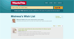Desktop Screenshot of mistress-nadia.wantsthis.com