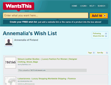 Tablet Screenshot of annemalia.wantsthis.com