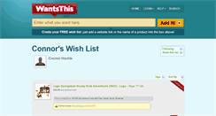 Desktop Screenshot of connor.wantsthis.com