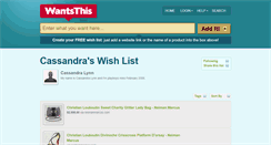 Desktop Screenshot of cassandra-lynn.wantsthis.com